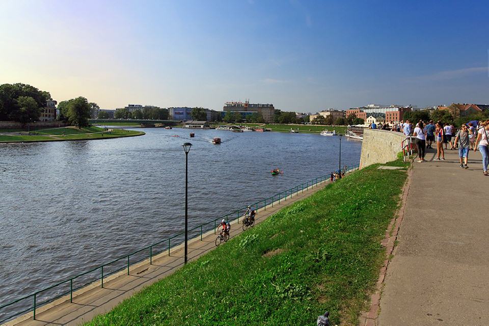 Fluss Wisla In Krakow